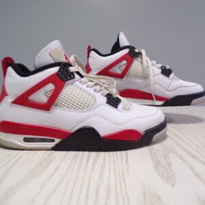 NIKE JORDAN 4 RETRO RED CEMENT SIZE 10.5 MEN DH6927-161 NO BOX PRE OWNED